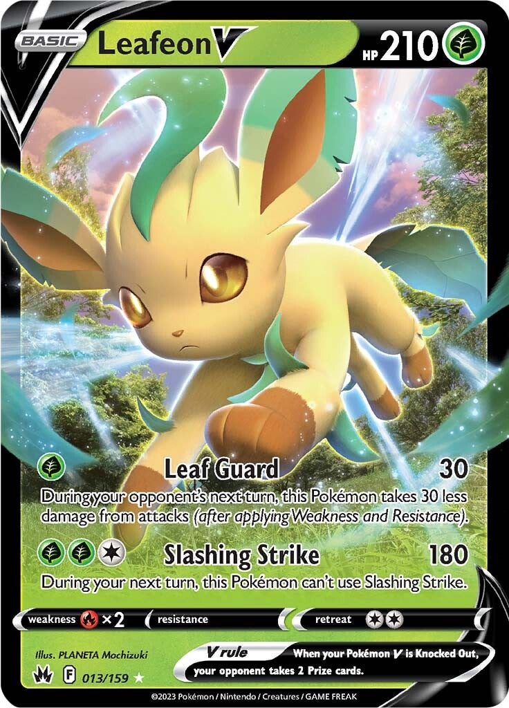 Leafeon V (013/159) [Sword & Shield: Crown Zenith] | Dragon's Lair Comics and Fantasy Houston TX