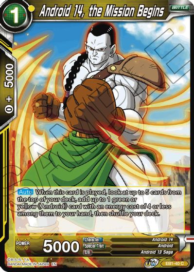 Android 14, the Mission Begins (EB1-40) [Battle Evolution Booster] | Dragon's Lair Comics and Fantasy Houston TX