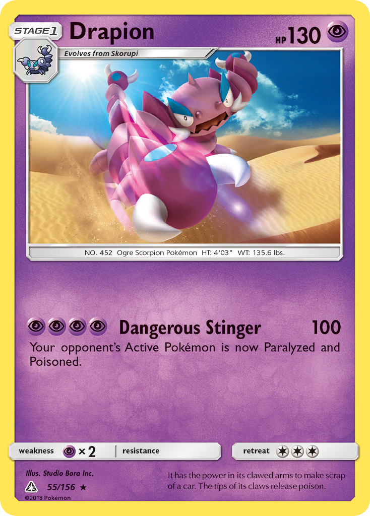 Drapion (55/156) [Sun & Moon: Ultra Prism] | Dragon's Lair Comics and Fantasy Houston TX