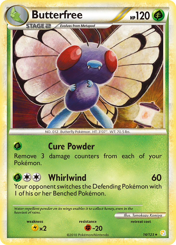 Butterfree (16/123) [HeartGold & SoulSilver: Base Set] | Dragon's Lair Comics and Fantasy Houston TX