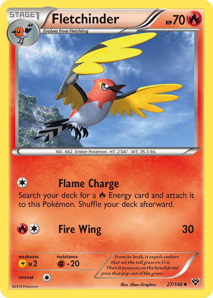 Fletchinder (27/146) [XY: Base Set] | Dragon's Lair Comics and Fantasy Houston TX