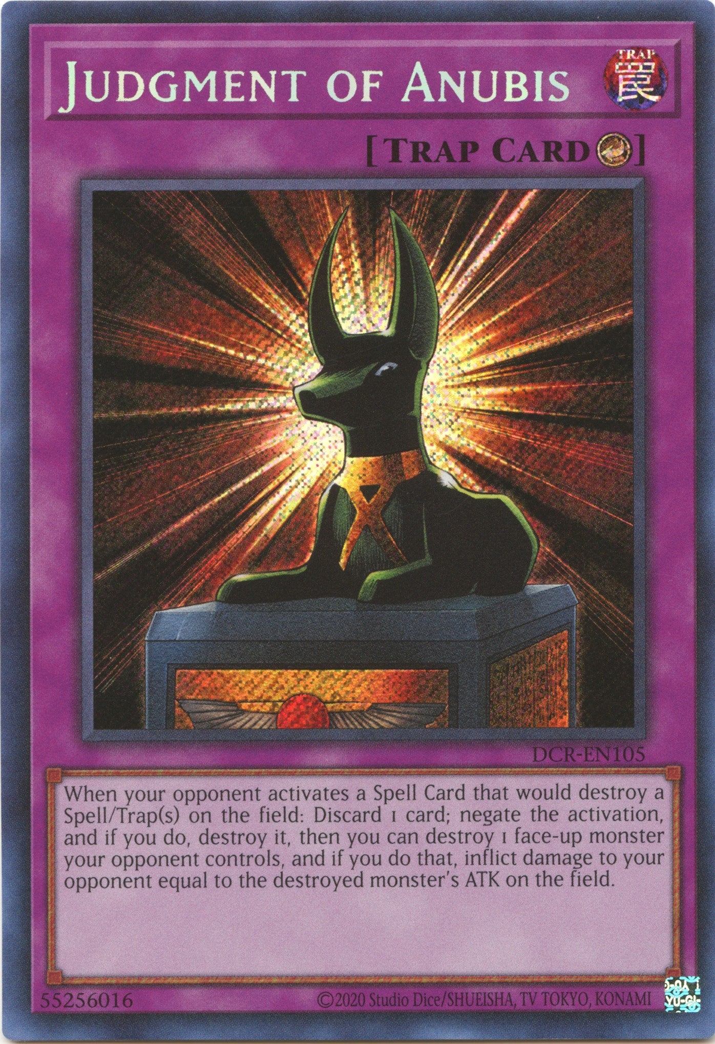 Judgment of Anubis (25th Anniversary) [DCR-EN105] Secret Rare | Dragon's Lair Comics and Fantasy Houston TX