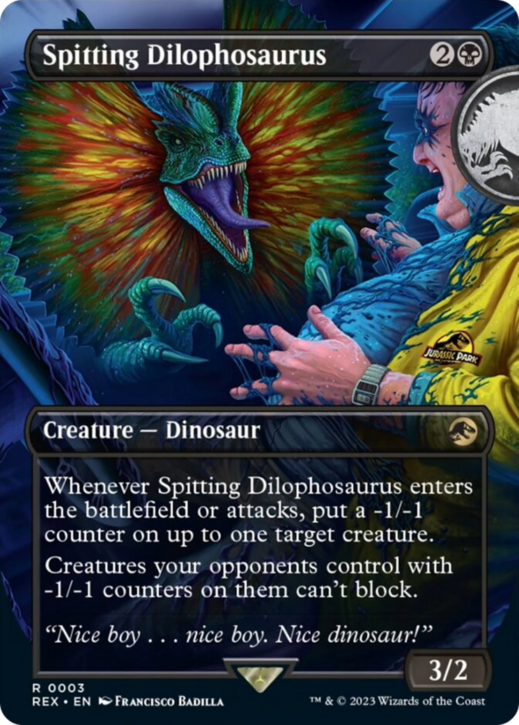 Spitting Dilophosaurus (Borderless) [Jurassic World Collection] | Dragon's Lair Comics and Fantasy Houston TX