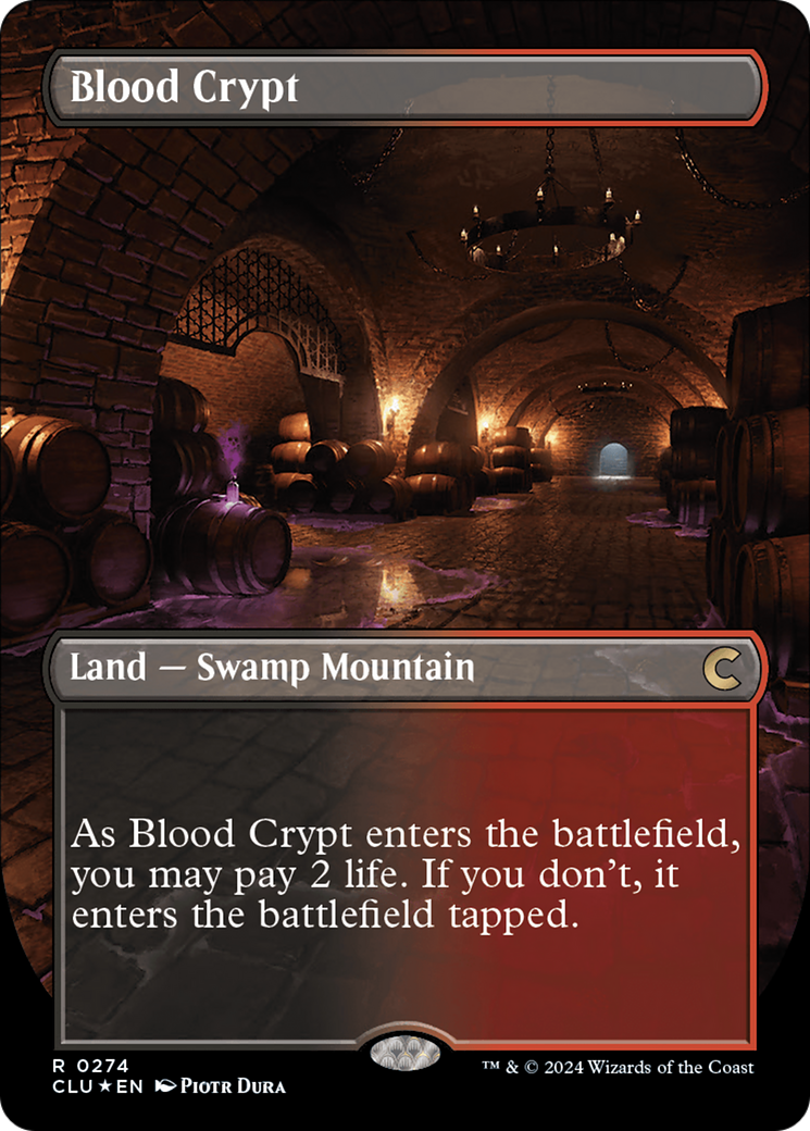 Blood Crypt (Borderless) [Ravnica: Clue Edition] | Dragon's Lair Comics and Fantasy Houston TX