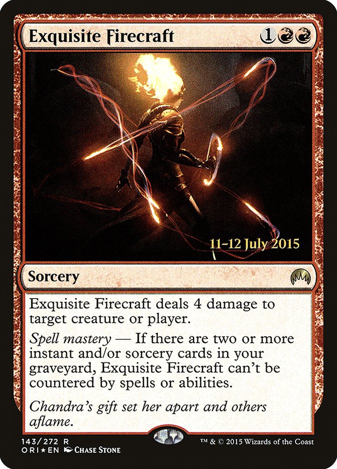 Exquisite Firecraft [Magic Origins Prerelease Promos] | Dragon's Lair Comics and Fantasy Houston TX