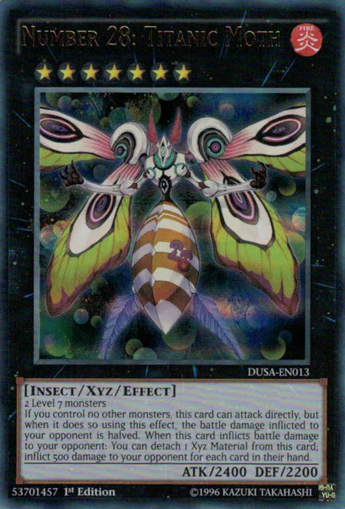 Number 28: Titanic Moth [DUSA-EN013] Ultra Rare | Dragon's Lair Comics and Fantasy Houston TX