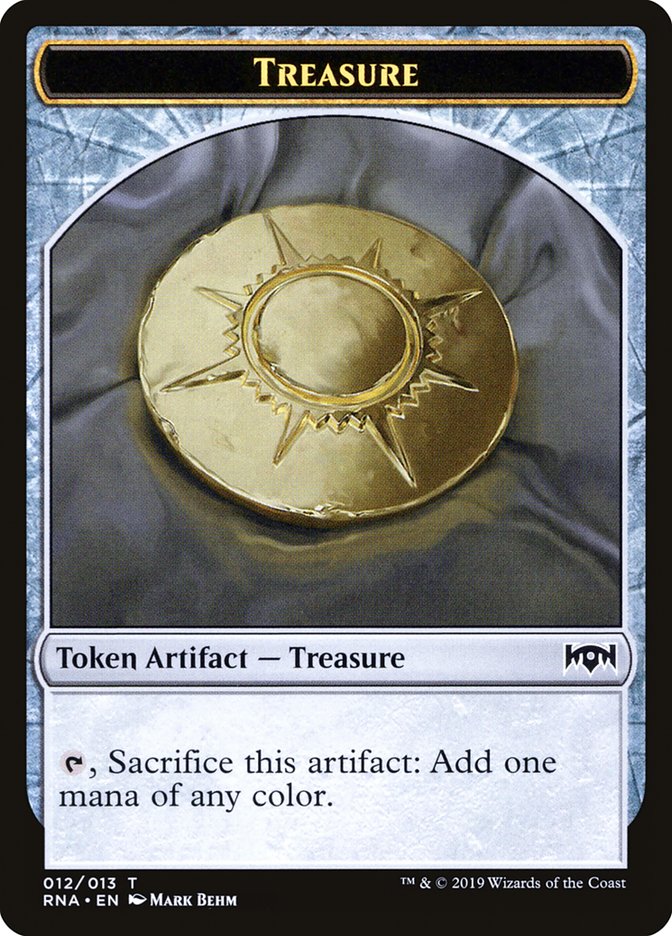 Treasure Token [Ravnica Allegiance Tokens] | Dragon's Lair Comics and Fantasy Houston TX