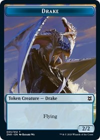 Drake // Goblin Construct Double-Sided Token [Zendikar Rising Tokens] | Dragon's Lair Comics and Fantasy Houston TX