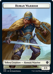 Insect // Human Warrior Double-Sided Token [Starter Commander Decks] | Dragon's Lair Comics and Fantasy Houston TX