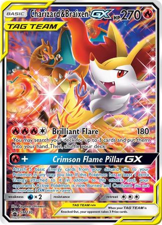 Charizard & Braixen GX (SM230) (Jumbo Card) [Sun & Moon: Black Star Promos] | Dragon's Lair Comics and Fantasy Houston TX