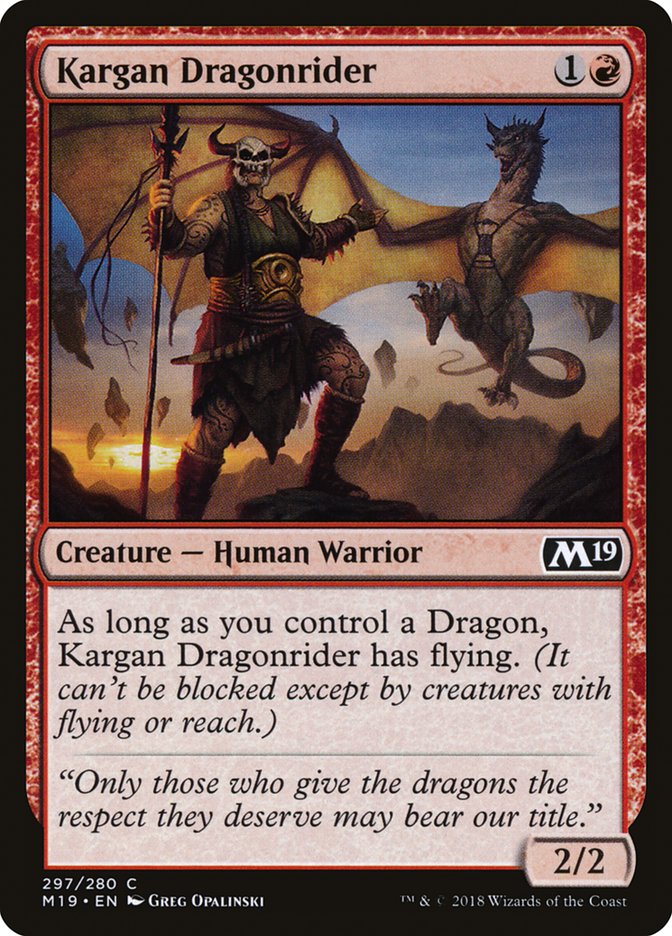 Kargan Dragonrider [Core Set 2019] | Dragon's Lair Comics and Fantasy Houston TX