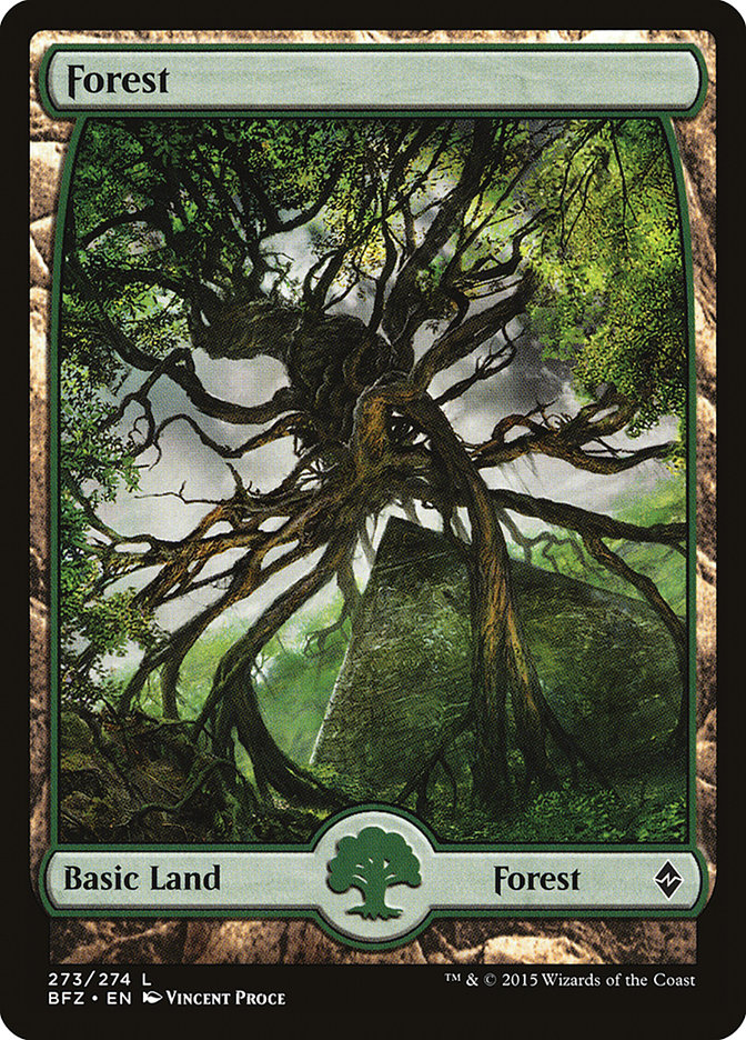 Forest (273) (Full Art) [Battle for Zendikar] | Dragon's Lair Comics and Fantasy Houston TX