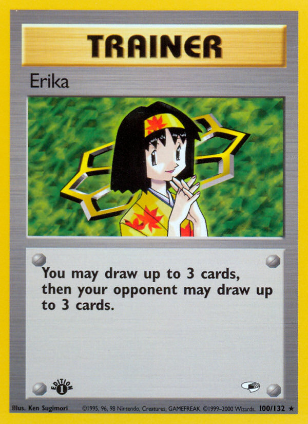 Erika (100/132) [Gym Heroes 1st Edition] | Dragon's Lair Comics and Fantasy Houston TX