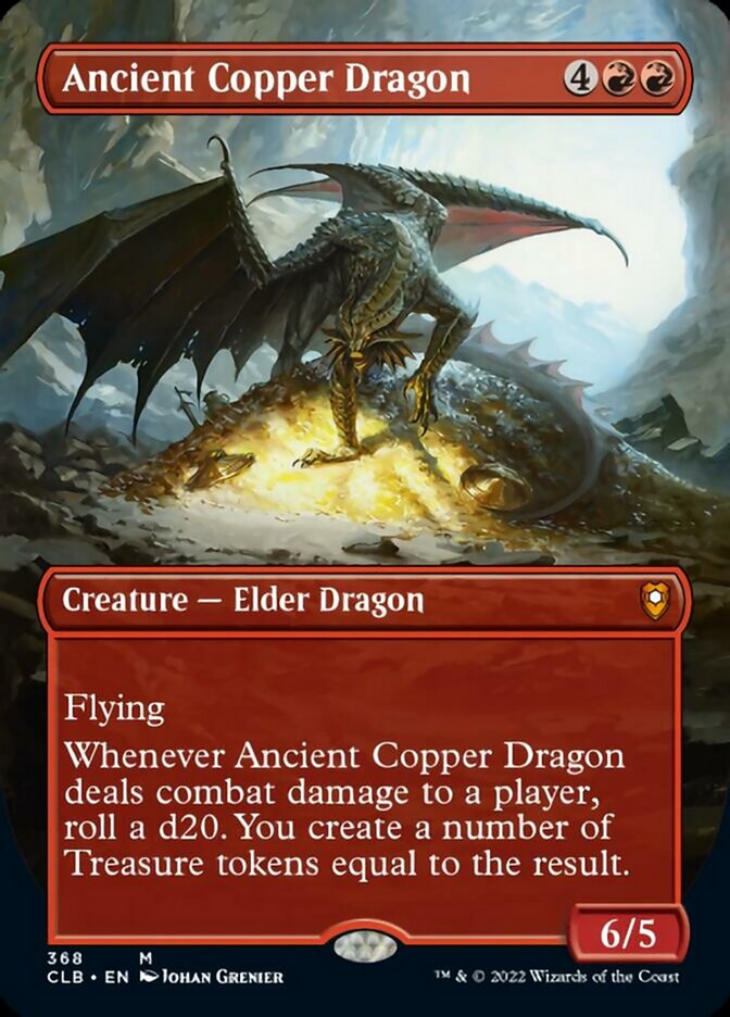 Ancient Copper Dragon (Borderless Alternate Art) [Commander Legends: Battle for Baldur's Gate] | Dragon's Lair Comics and Fantasy Houston TX