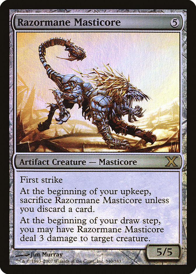 Razormane Masticore (Premium Foil) [Tenth Edition] | Dragon's Lair Comics and Fantasy Houston TX