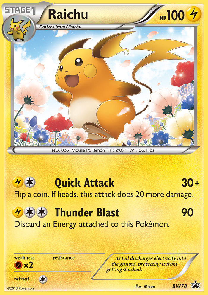 Raichu (BW78) [Black & White: Black Star Promos] | Dragon's Lair Comics and Fantasy Houston TX