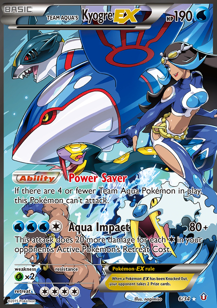 Team Aqua's Kyogre EX (6/34) [XY: Double Crisis] | Dragon's Lair Comics and Fantasy Houston TX