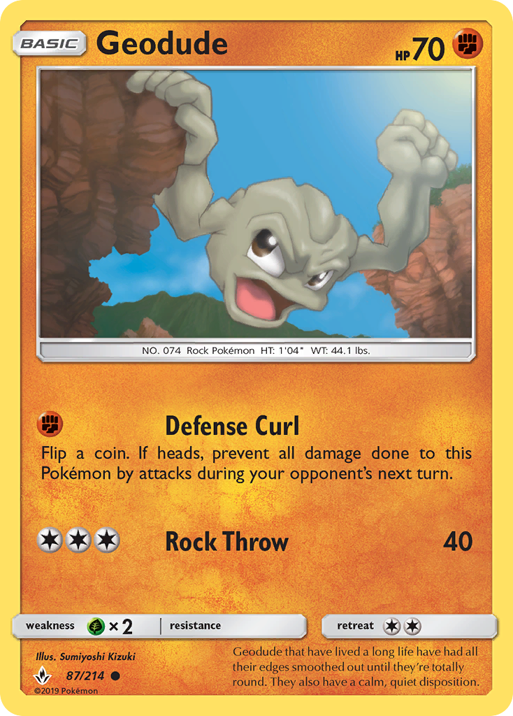 Geodude (87/214) [Sun & Moon: Unbroken Bonds] | Dragon's Lair Comics and Fantasy Houston TX