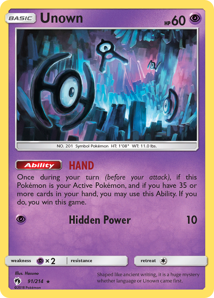 Unown (91/214) [Sun & Moon: Lost Thunder] | Dragon's Lair Comics and Fantasy Houston TX