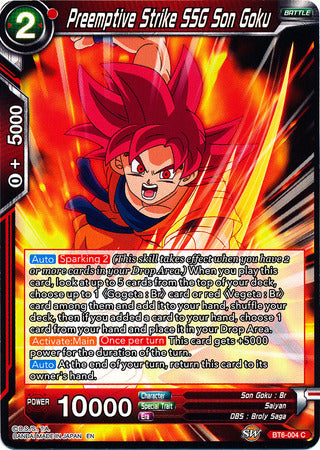 Preemptive Strike SSG Son Goku (BT6-004) [Destroyer Kings] | Dragon's Lair Comics and Fantasy Houston TX