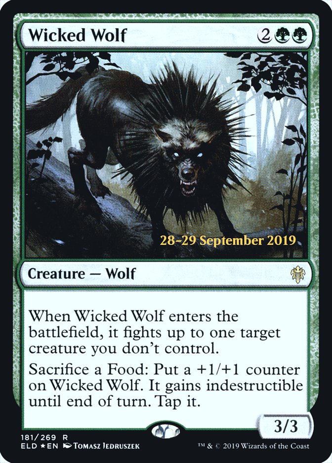 Wicked Wolf [Throne of Eldraine Prerelease Promos] | Dragon's Lair Comics and Fantasy Houston TX