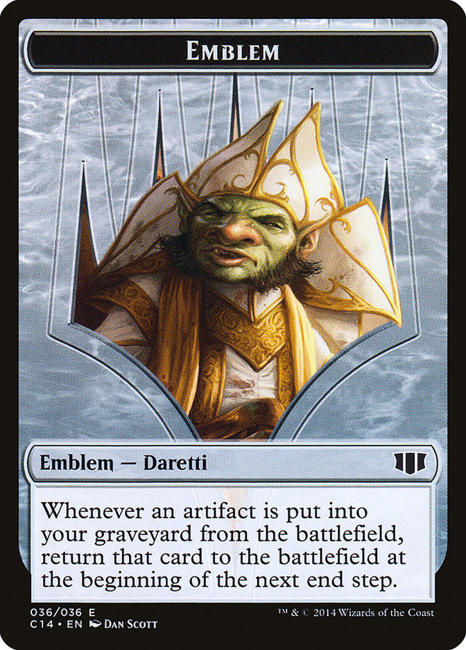 Daretti, Scrap Savant Emblem // Tuktuk the Returned Double-Sided Token [Commander 2014 Tokens] | Dragon's Lair Comics and Fantasy Houston TX