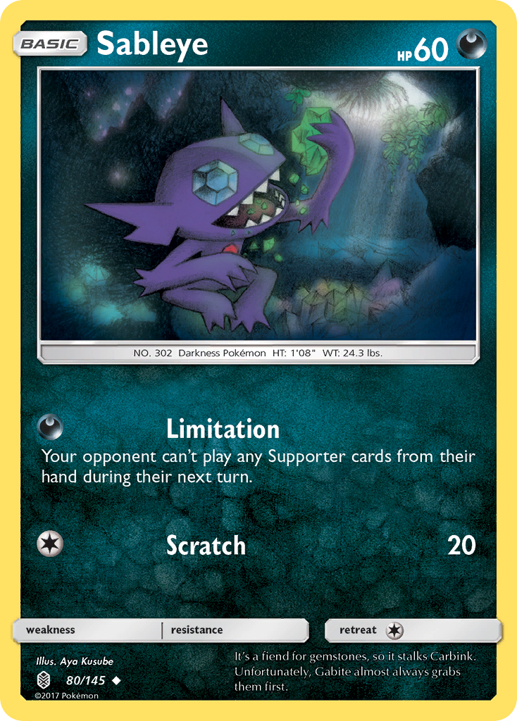 Sableye (80/145) [Sun & Moon: Guardians Rising] | Dragon's Lair Comics and Fantasy Houston TX