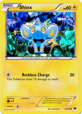 Shinx (43/99) (Cracked Ice Holo) (Blister Exclusive) [Black & White: Next Destinies] | Dragon's Lair Comics and Fantasy Houston TX