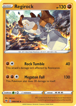 Regirock (089/185) [Sword & Shield: Vivid Voltage] | Dragon's Lair Comics and Fantasy Houston TX