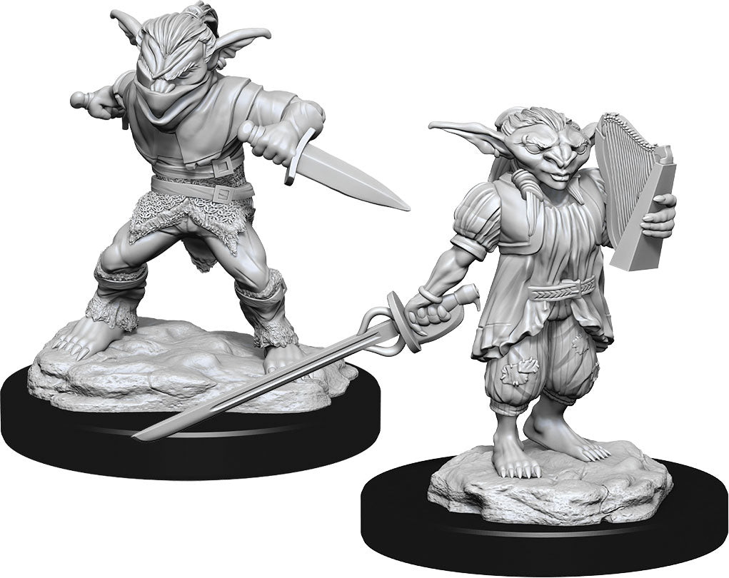 Dungeons & Dragons Nolzur`s Marvelous Unpainted Miniatures: W15 Male Goblin Rogue and Female Goblin Bard | Dragon's Lair Comics and Fantasy Houston TX