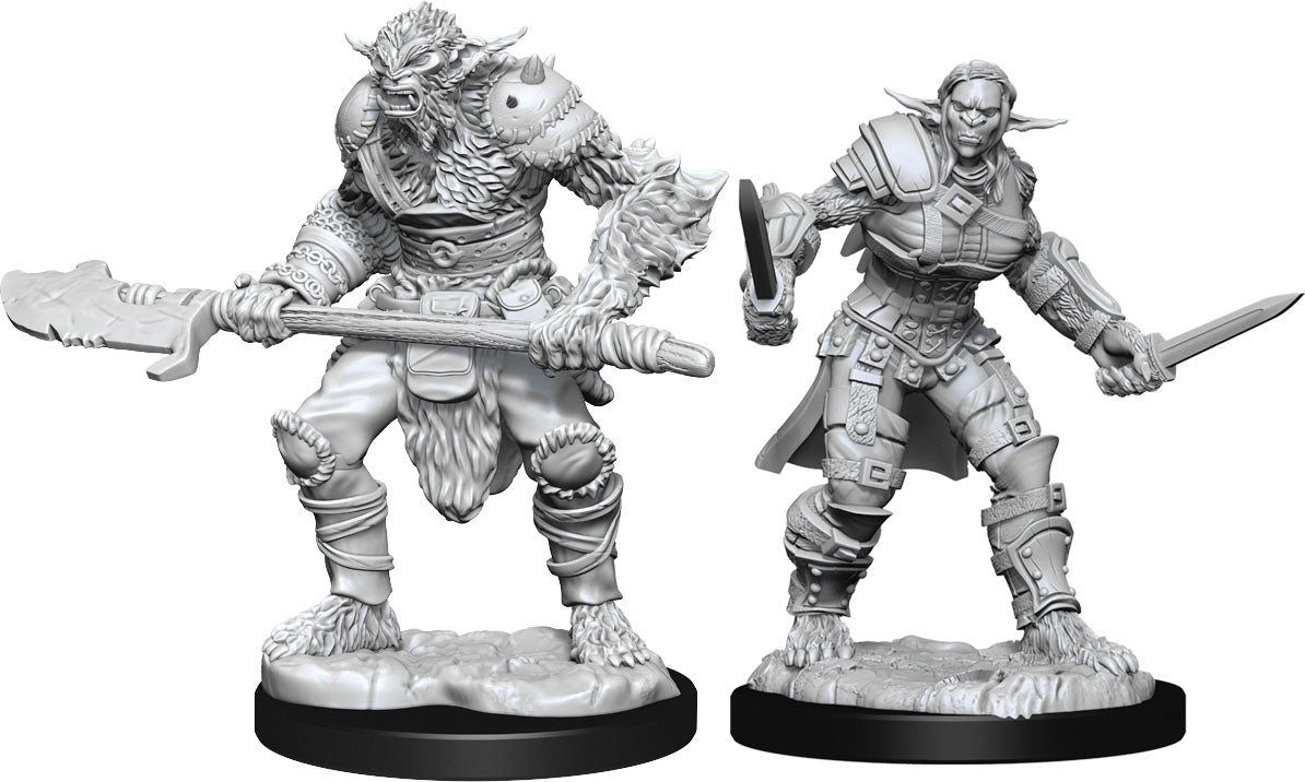 Dungeons & Dragons Nolzur`s Marvelous Unpainted Miniatures: W15 Bugbear Barbarian Male & Bugbear Rogue Female | Dragon's Lair Comics and Fantasy Houston TX