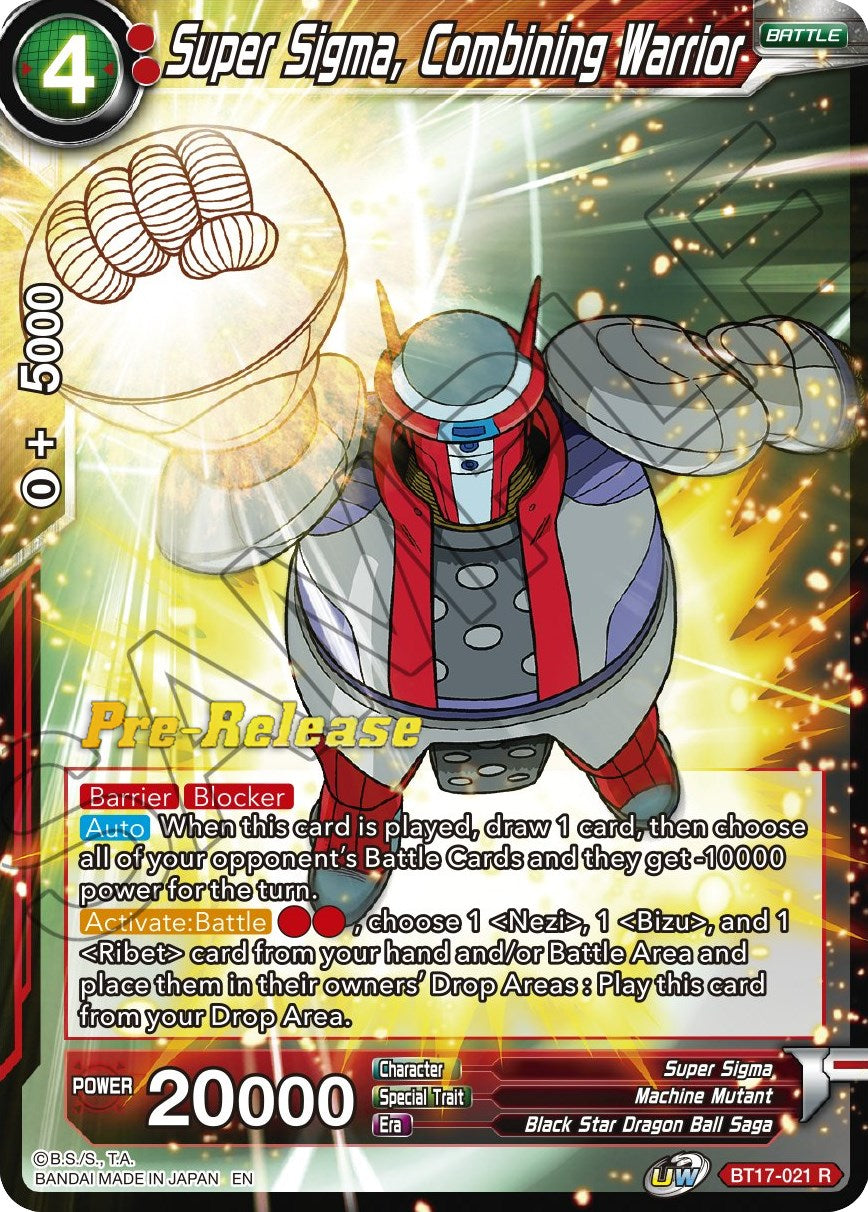 Super Sigma, Combining Warrior (BT17-021) [Ultimate Squad Prerelease Promos] | Dragon's Lair Comics and Fantasy Houston TX