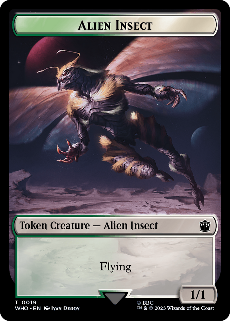 Alien Salamander // Alien Insect Double-Sided Token [Doctor Who Tokens] | Dragon's Lair Comics and Fantasy Houston TX