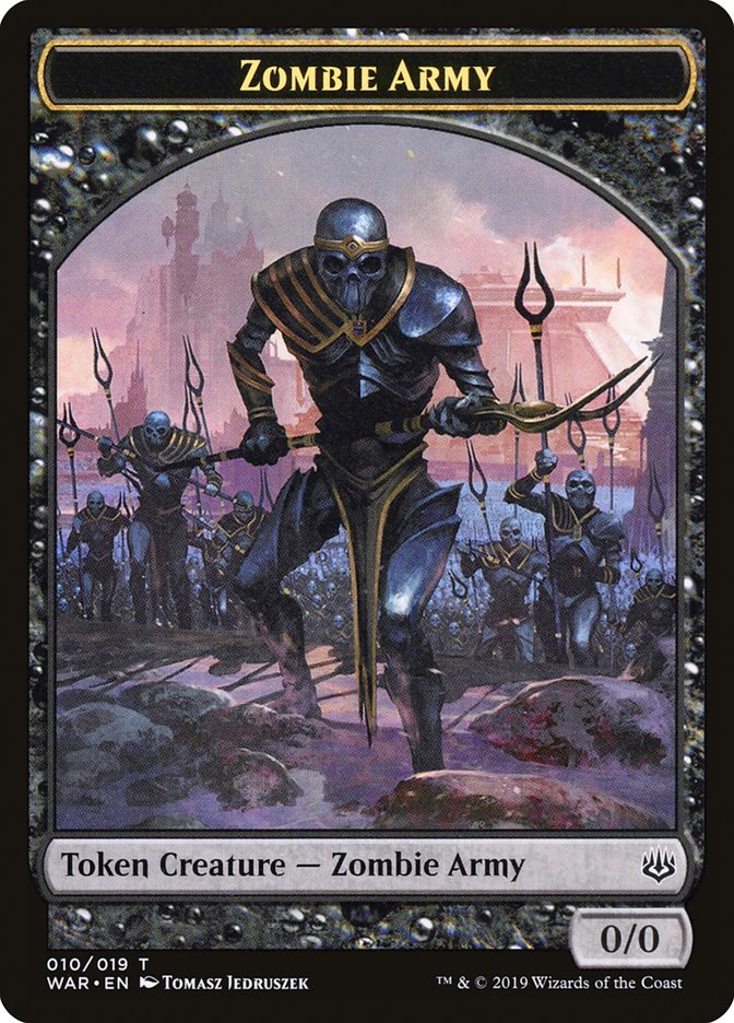 Zombie Army Token (010/019) [War of the Spark Tokens] | Dragon's Lair Comics and Fantasy Houston TX