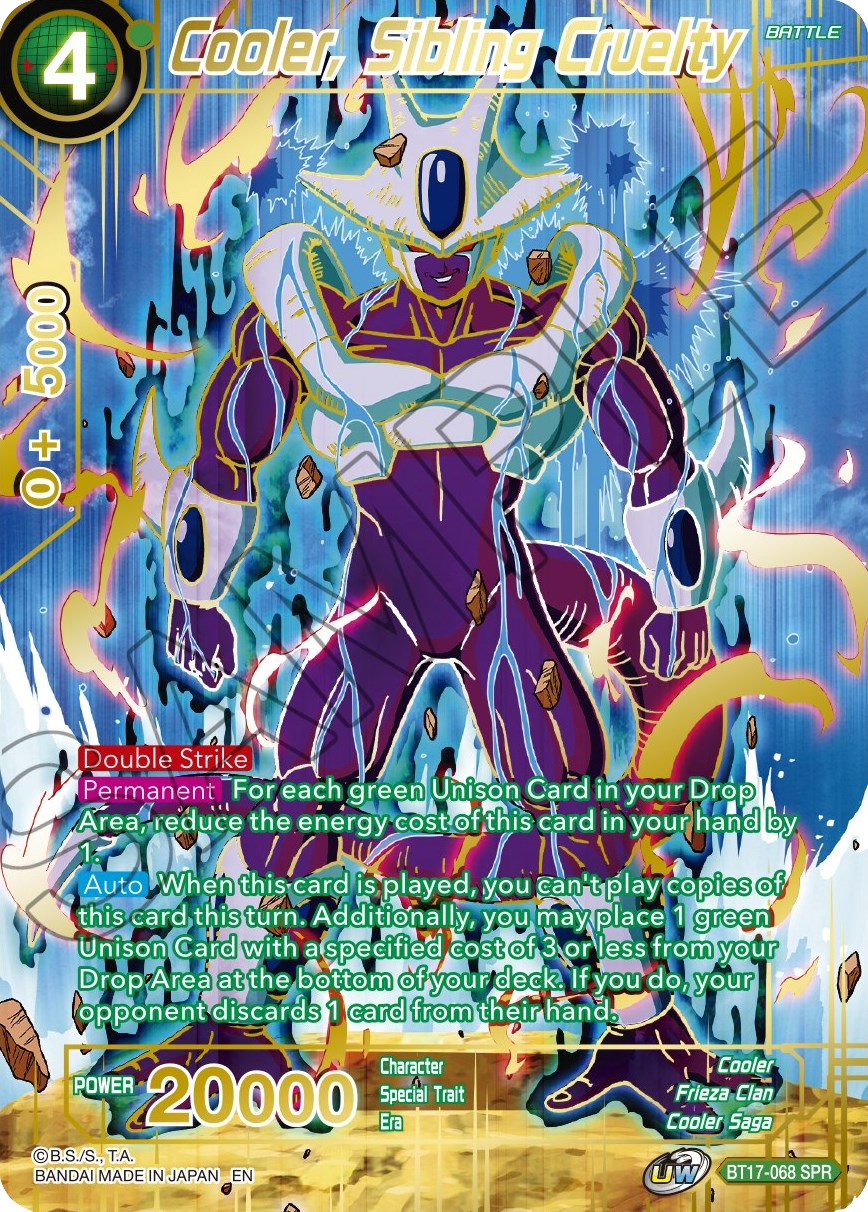 Cooler, Sibling Cruelty (SPR) (BT17-068) [Ultimate Squad] | Dragon's Lair Comics and Fantasy Houston TX