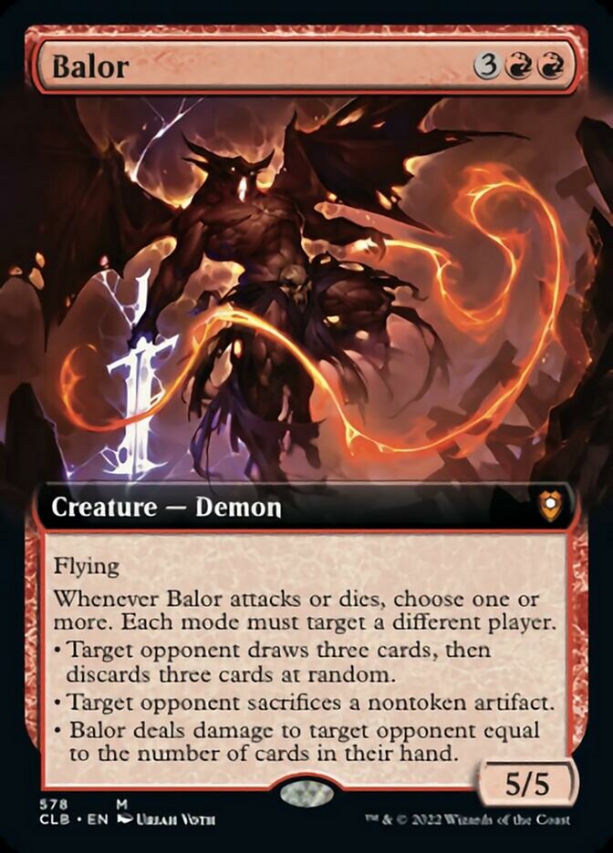 Balor (Extended Art) [Commander Legends: Battle for Baldur's Gate] | Dragon's Lair Comics and Fantasy Houston TX