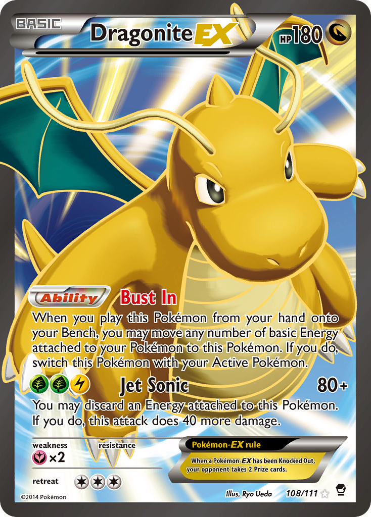 Dragonite EX (108/111) [XY: Furious Fists] | Dragon's Lair Comics and Fantasy Houston TX