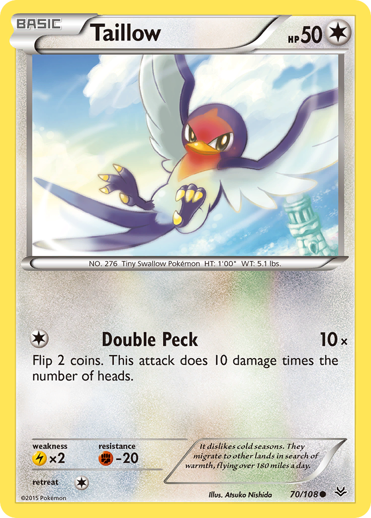 Taillow (70/108) [XY: Roaring Skies] | Dragon's Lair Comics and Fantasy Houston TX