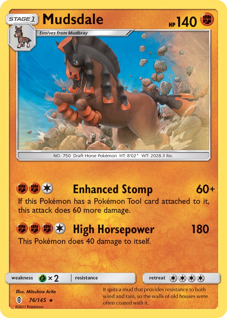 Mudsdale (76/145) (Prerelease Kit Exclusive) (Theme Deck Exclusive) [Sun & Moon: Guardians Rising] | Dragon's Lair Comics and Fantasy Houston TX