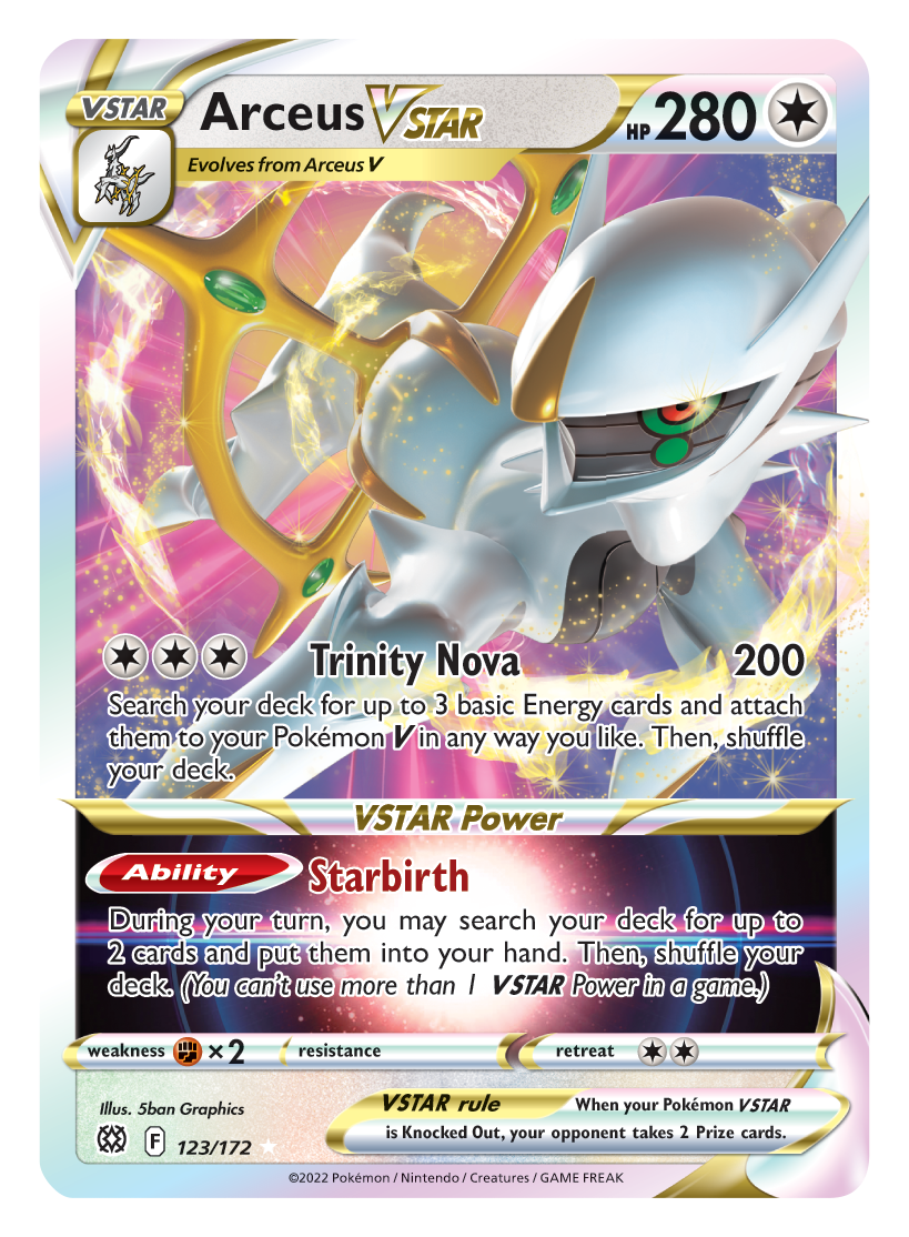 Arceus VSTAR (123/172) (Jumbo Card) [Sword & Shield: Brilliant Stars] | Dragon's Lair Comics and Fantasy Houston TX