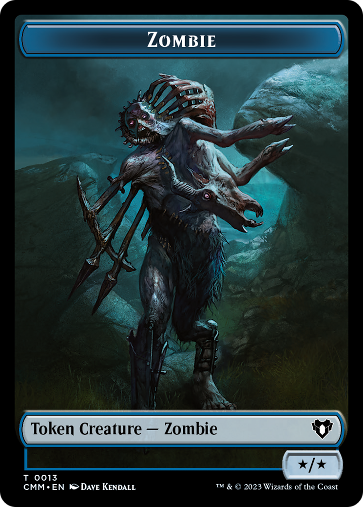 Zombie Token (13) [Commander Masters Tokens] | Dragon's Lair Comics and Fantasy Houston TX