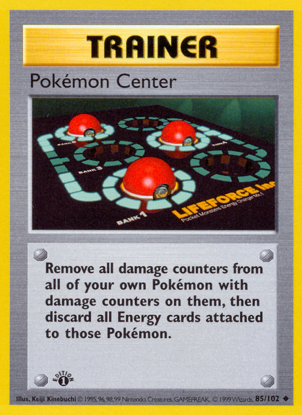 Pokemon Center (85/102) (Shadowless) [Base Set 1st Edition] | Dragon's Lair Comics and Fantasy Houston TX