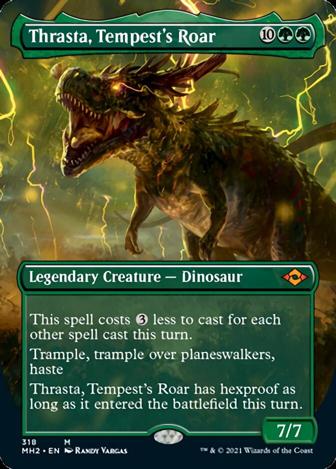 Thrasta, Tempest's Roar (Borderless Alternate Art) [Modern Horizons 2] | Dragon's Lair Comics and Fantasy Houston TX