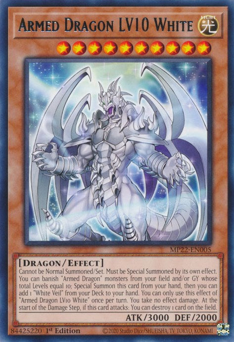 Armed Dragon LV10 White [MP22-EN005] Rare | Dragon's Lair Comics and Fantasy Houston TX