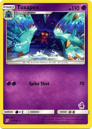 Toxapex (97/236) (Mewtwo Deck) [Battle Academy 2020] | Dragon's Lair Comics and Fantasy Houston TX