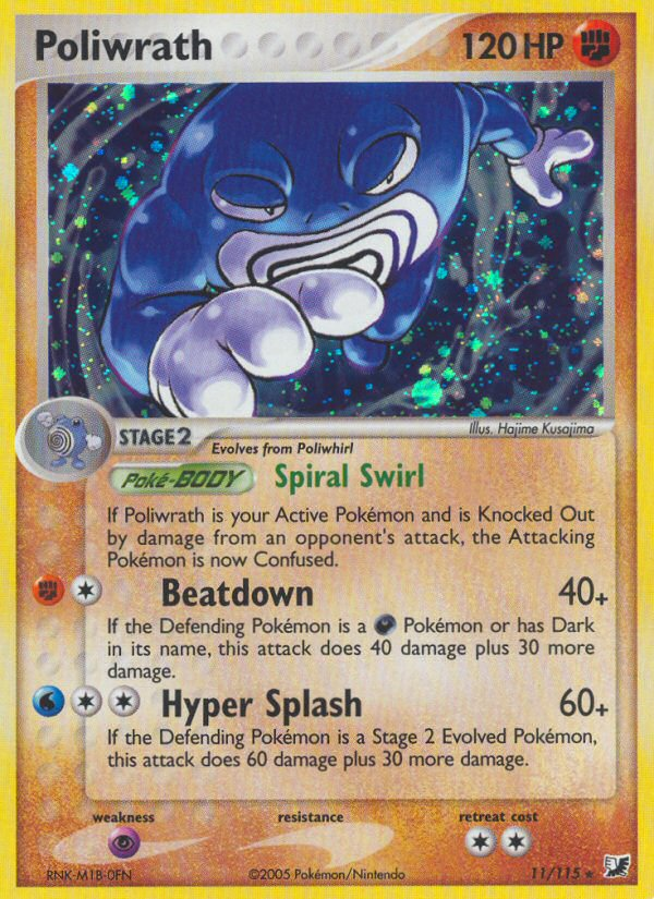 Poliwrath (11/115) [EX: Unseen Forces] | Dragon's Lair Comics and Fantasy Houston TX