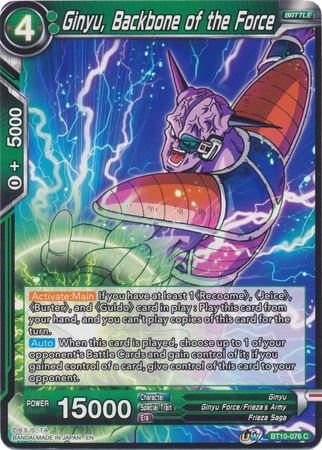 Ginyu, Backbone of the Force (BT10-076) [Rise of the Unison Warrior 2nd Edition] | Dragon's Lair Comics and Fantasy Houston TX