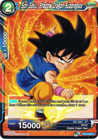 Son Goku, Shadow Dragon Suppressor (BT11-051) [Vermilion Bloodline 2nd Edition] | Dragon's Lair Comics and Fantasy Houston TX