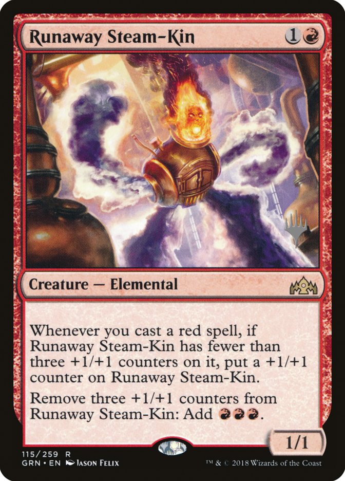 Runaway Steam-Kin (Promo Pack) [Guilds of Ravnica Promos] | Dragon's Lair Comics and Fantasy Houston TX