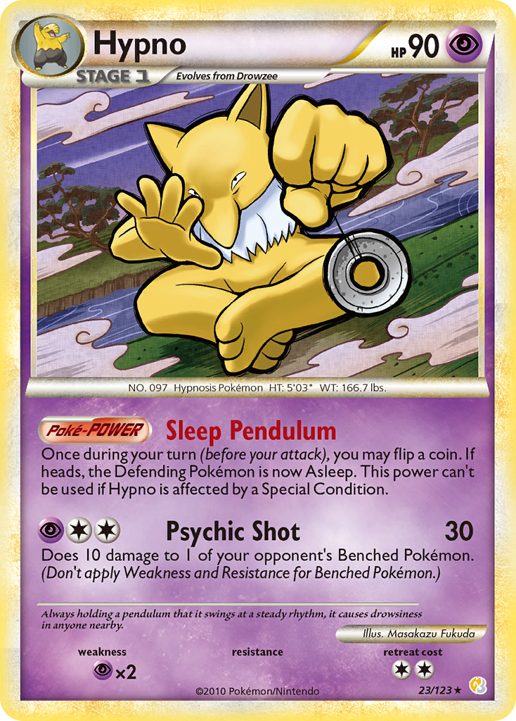 Hypno (23/123) [HeartGold & SoulSilver: Base Set] | Dragon's Lair Comics and Fantasy Houston TX